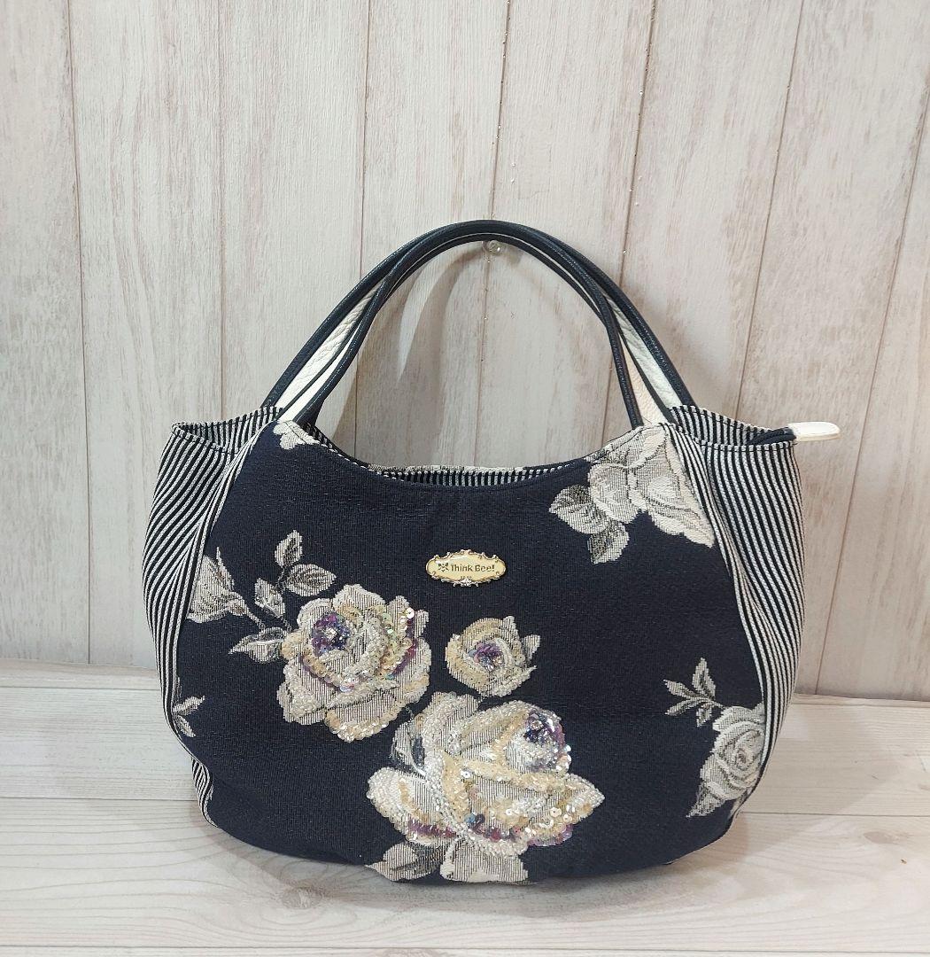 Think Bee! ノバビアンカ ビーズ トートバッグ ゴブラン織り