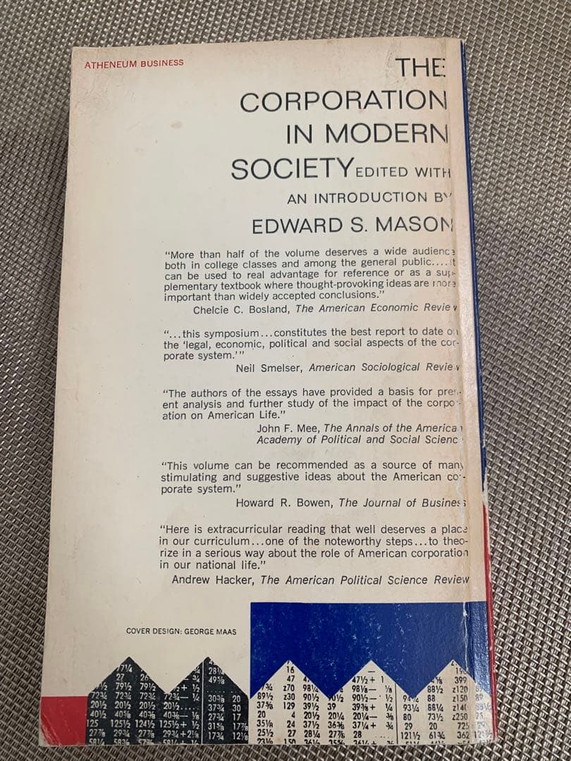 希少　THE CORPORATION IN MODERN SOCIETY