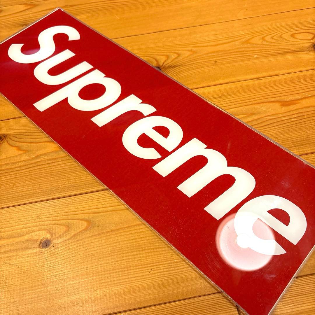 イギリス　シュプリーム　ボックスロゴ　ガラス　看板　店舗用