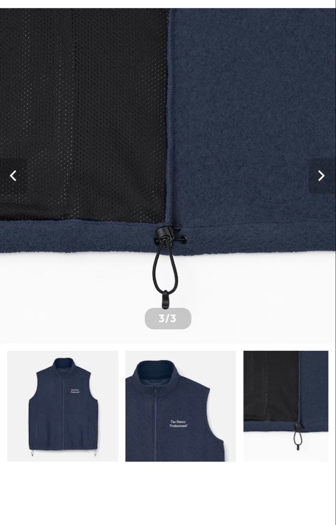 The Ennoy Professional フリースベスト ネイビー