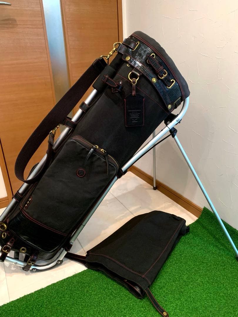 超希少　ミズノ　フレームウォーカー　木の庄帆布　レザークロコ　キャディバッグ