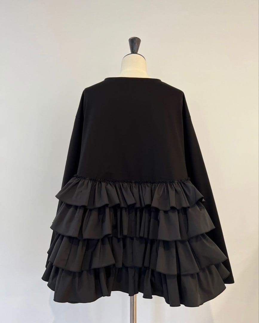 【rosymonster】 バックティアードチュニック ブラック