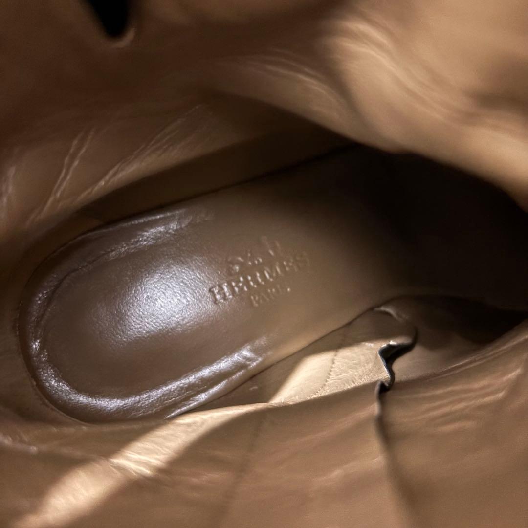 エルメス　サンジェルマン シルバー金具 ケリーバックル スエード　ショートブーツ