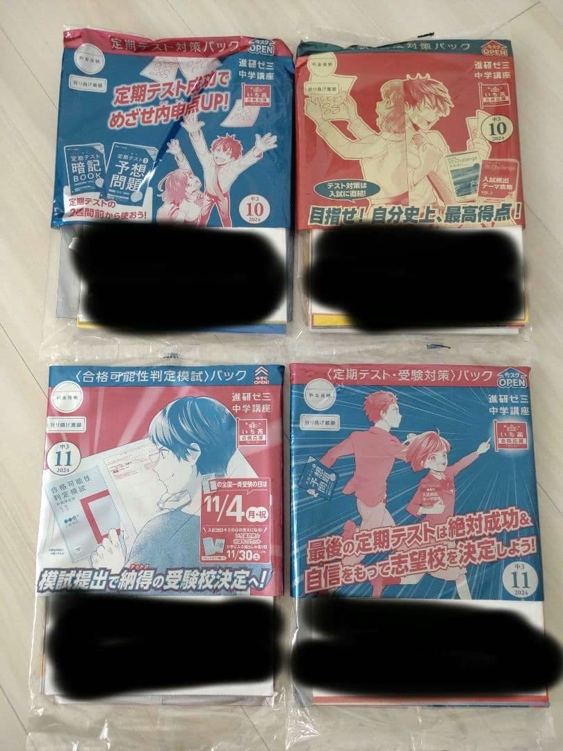 【未使用未開封】進研ゼミ 中学講座 受験対策 定期テスト対策 参考書 家庭学習