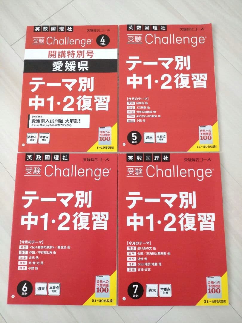 【未使用未開封】進研ゼミ 中学講座 受験対策 定期テスト対策 参考書 家庭学習