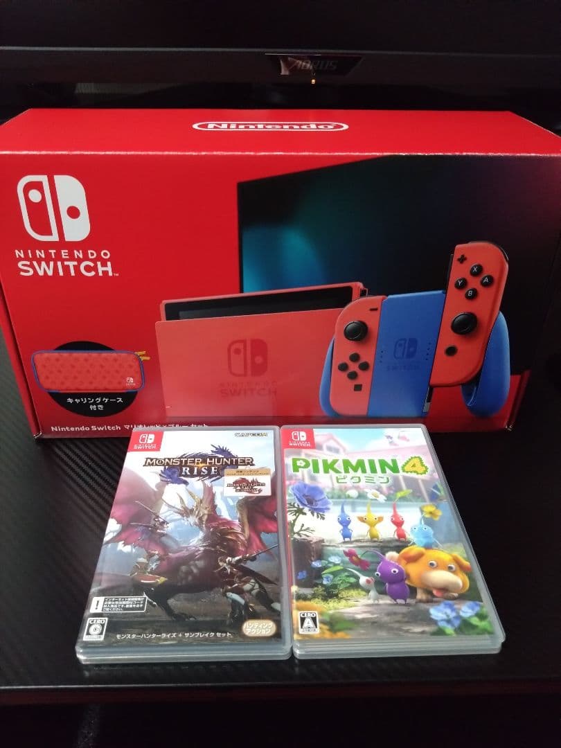 Switch マリオレッド ブルー モンスターハンターライズ, ピクミン4