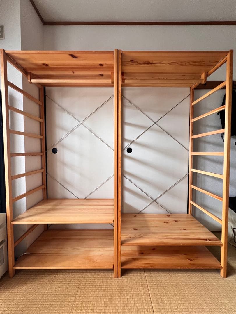 【引取希望/23区】2台セット無印良品　パイン材ユニットシェルフ・ワードローブ