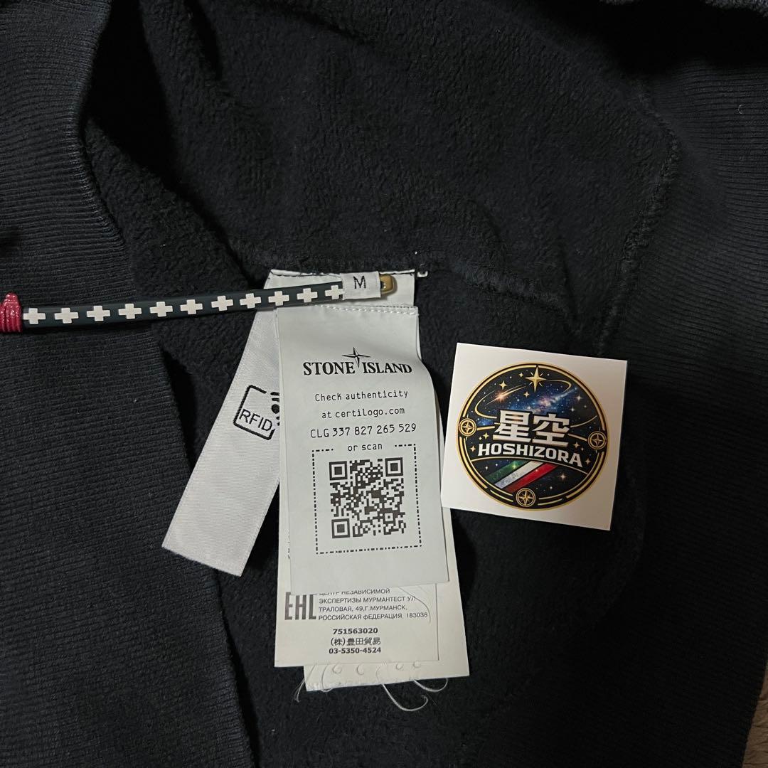 STONE  コットン　クルーネック　トレーナー　ブラック Mサイズ