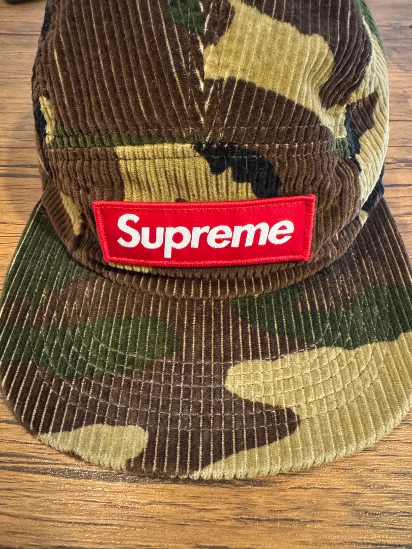 Supreme 迷彩 コーデュロイキャップ