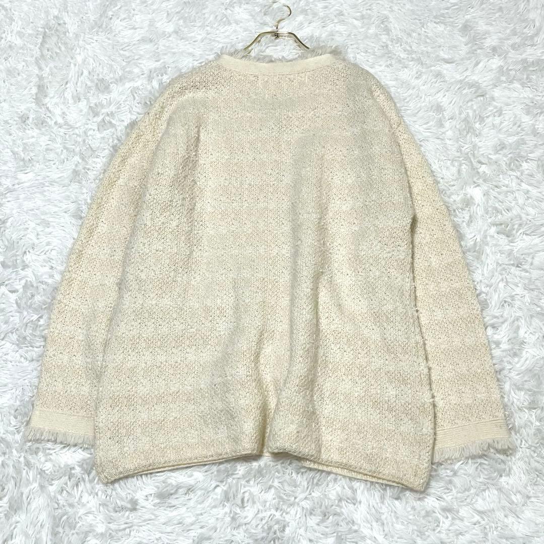 【定価3.5万✨】Whim Gazette モヘヤ混　ツイードジャケット　金釦