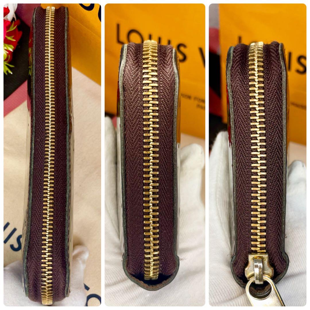 ✨超美品✨ヴィトン ジッピーウォレット ヴェルニ 長財布 ボルドー エナメル
