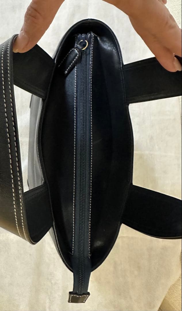 k キタムラ　レディースバック 黒 レザートートバッグ