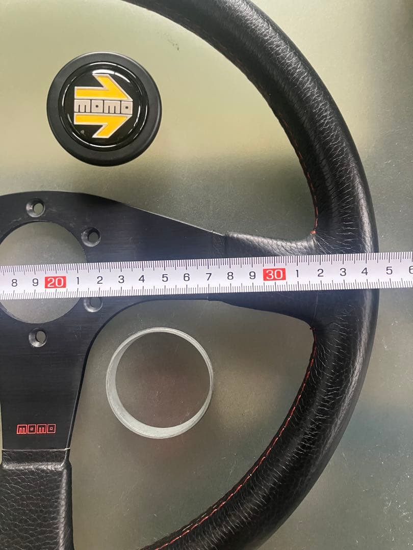 ラストセールmomoレザー製スポークステアリングTYP 035未使用品ビンテージ