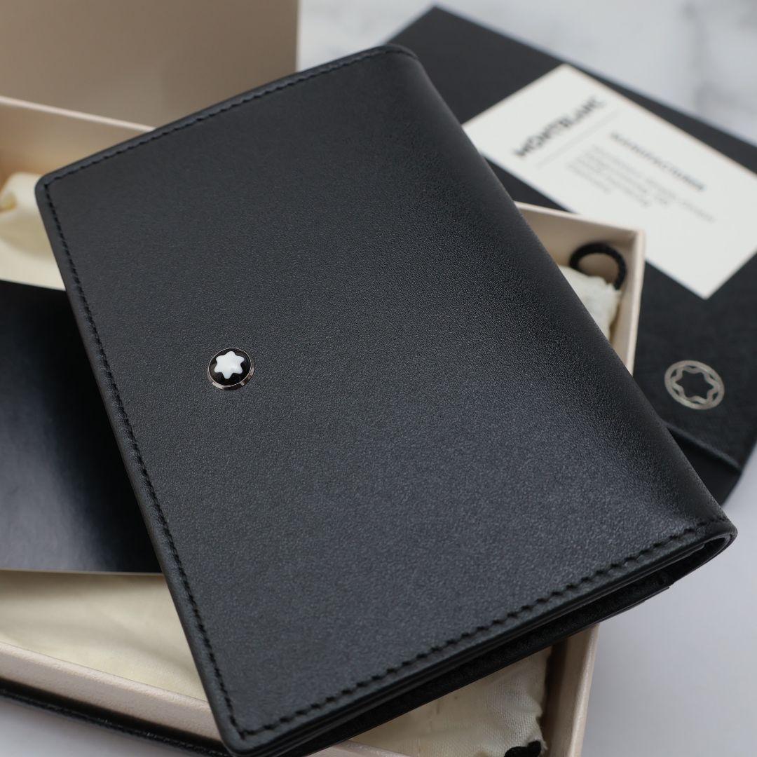 未使用 モンブラン MONTBLANC ブラックレザー 名刺入れ カードケース
