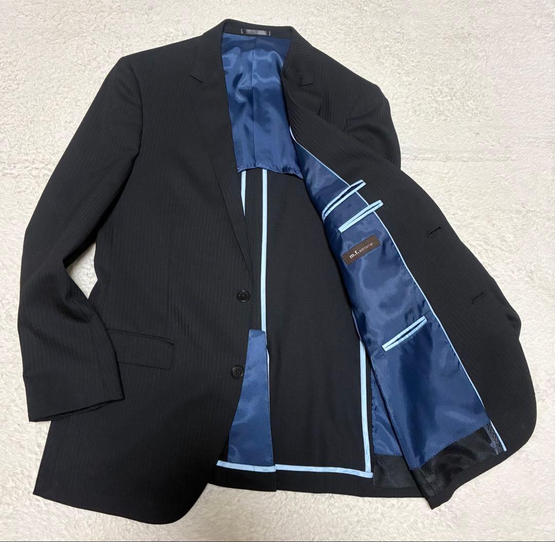 【美品】m.f editorial ウォッシャブルスーツ 3ピース スーツAB6