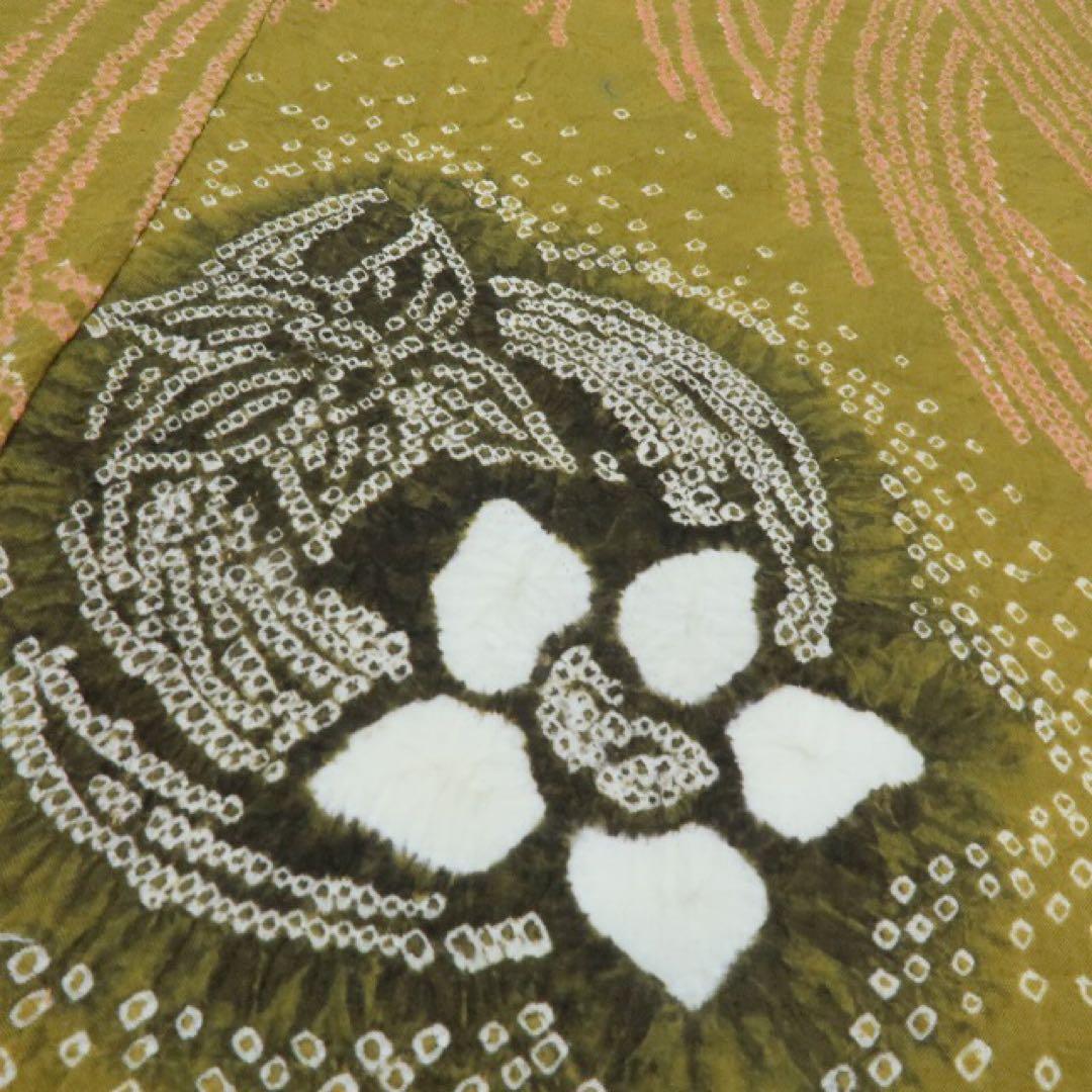 ねこのきもち✺美品 有松鳴海絞り 高級浴衣 着物 A3436