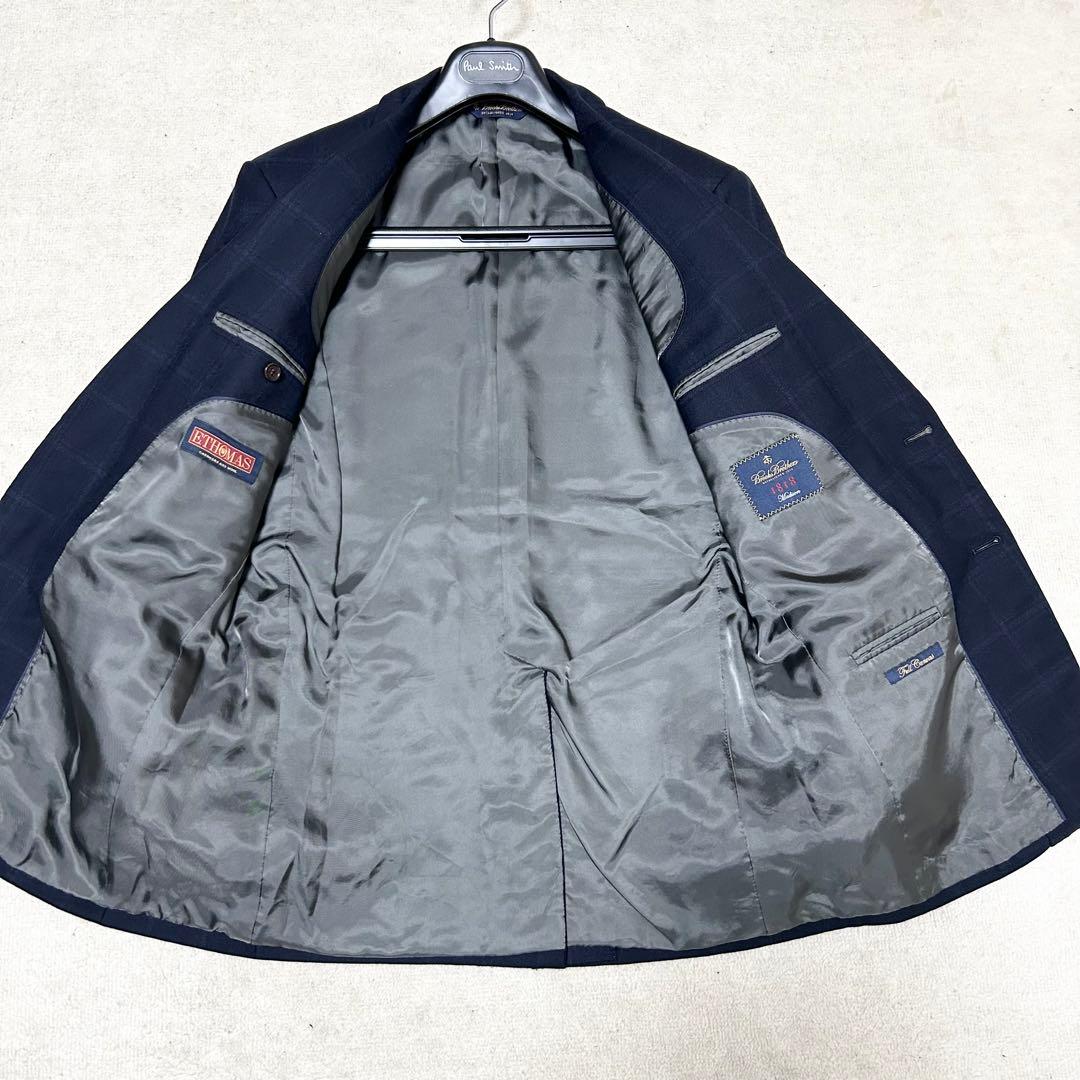 美品　ブルックスブラザーズ　マディソン　ネイビー　テーラードジャケット　カシミヤ