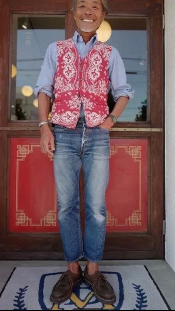 ボーイズマーケット別注　バンダナベスト　サイズm