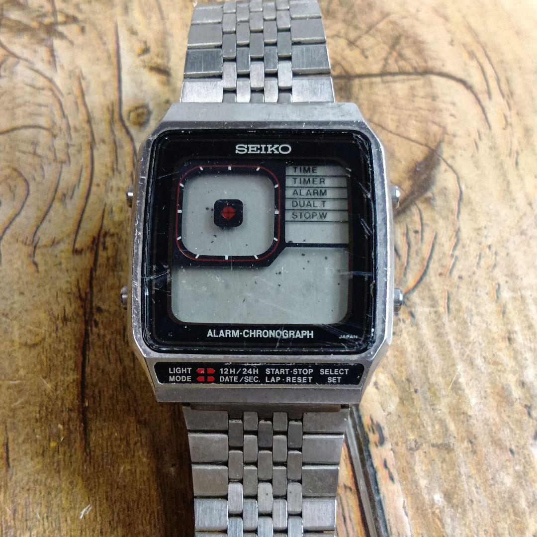 レア◇ジャンク◇G757-4000◆セイコー デジボーグ アラームクロノグラフ