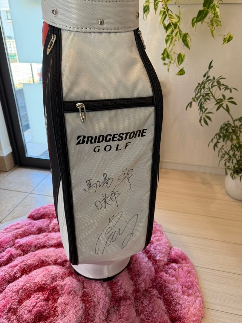 BRIDGESTONE GOLF キャディバッグ 馬場咲希と横峰さくらサイン入り