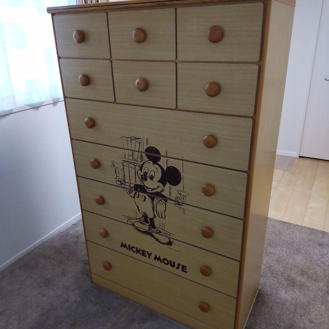 ミッキーマウス 木製引き出しタンス　値下げしました★