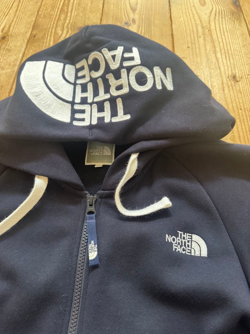 超美品ノースフェイス　リアビューフルジップフーディネイビー パーカー XL