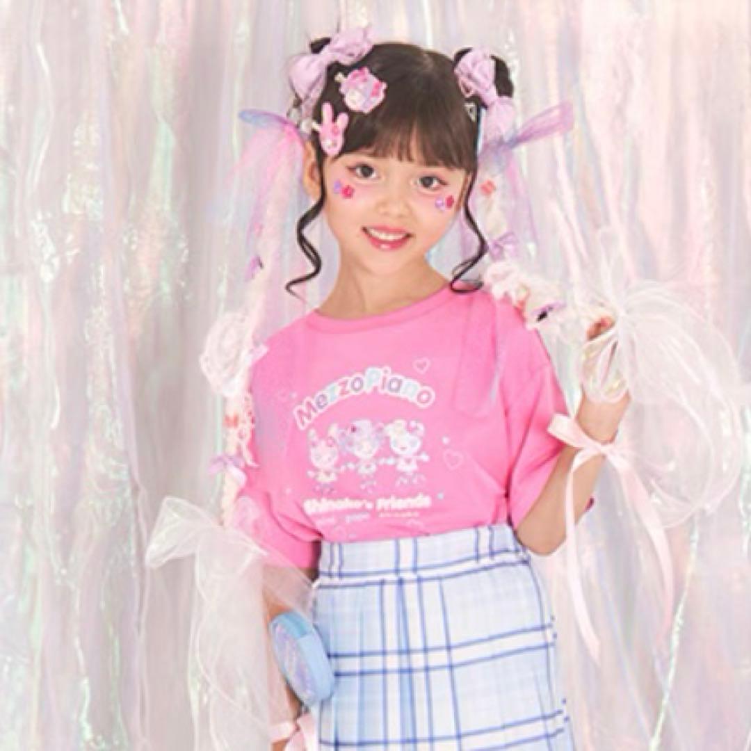メゾピアノ 【しなこちゃん×ミミポポ】Tシャツ　120