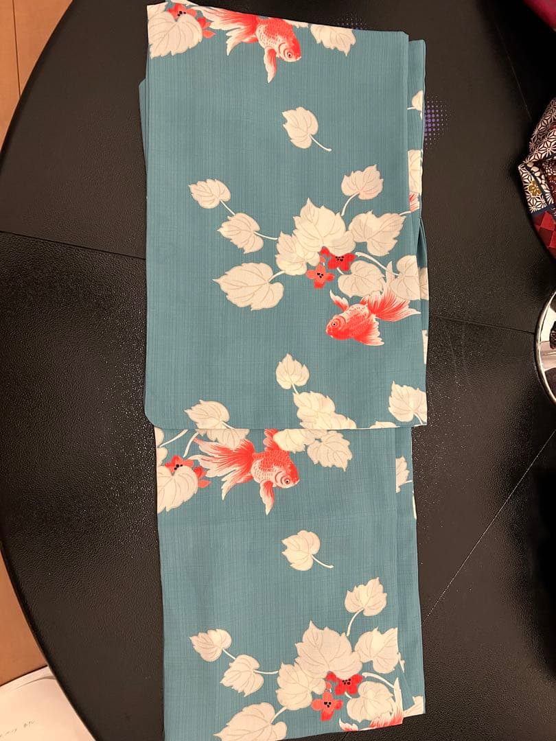 ふりふ　金魚水色浴衣