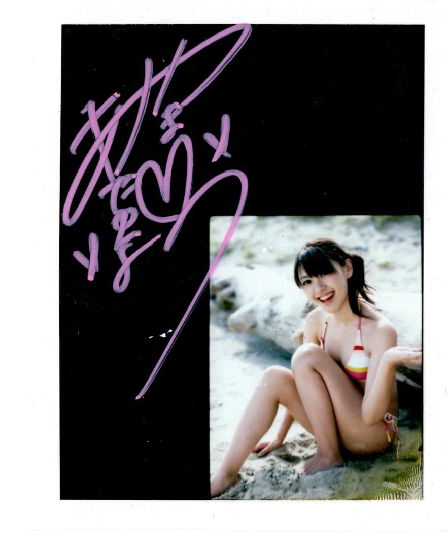 【レア1点もの 抽プレ】彩月貴央　直筆サイン入りポラ　ビキニ水着