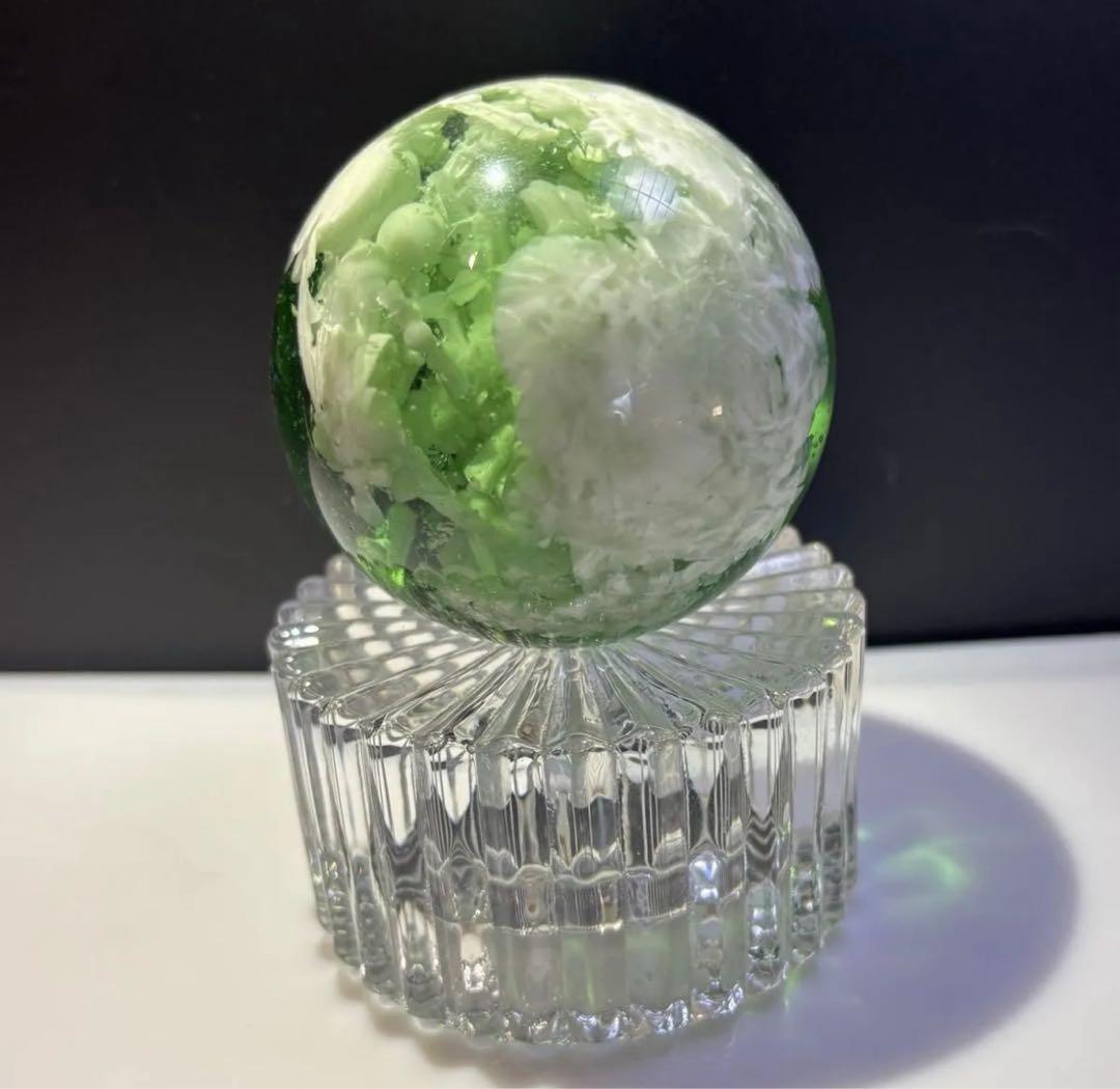 グリーンラリマー　スフィア　約69.0㎜ パワーストーン　丸玉