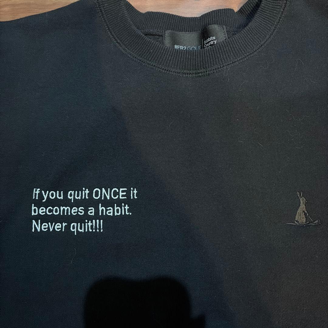 #FR2 GOLF メッセージプリント スウェット ブラック