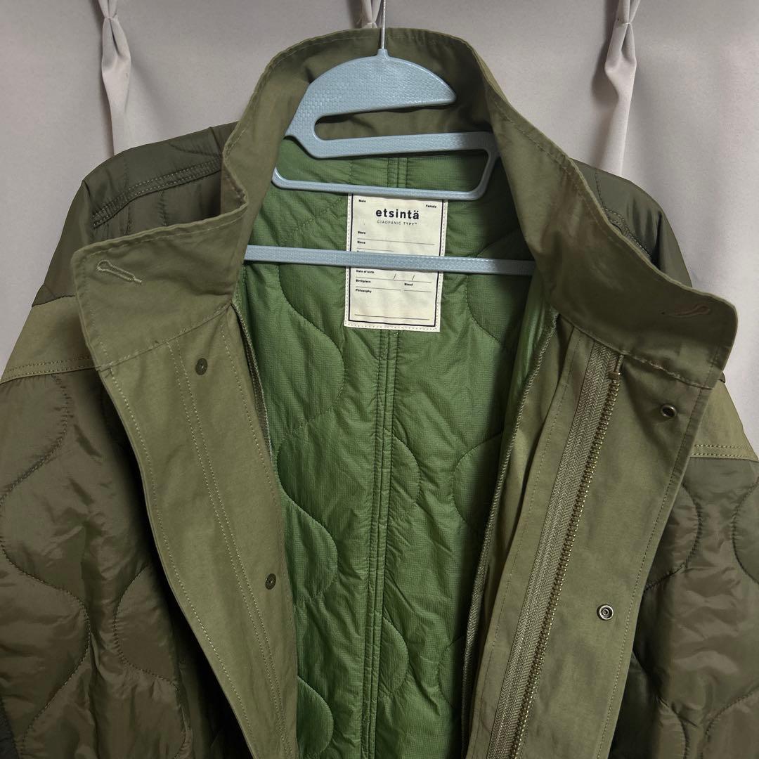 切替マキシミリタリーコート　新品　etsinta/エシンタ