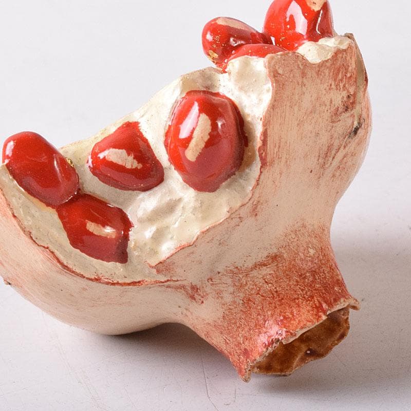 茶道具　畦地粒俵作　乾漆　柘榴香合　共箱　V　7596