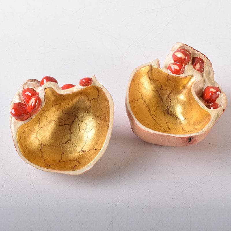 茶道具　畦地粒俵作　乾漆　柘榴香合　共箱　V　7596