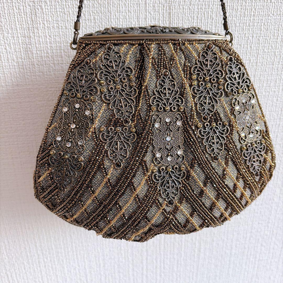 豪華　LUMY ルミーはしもと　ビーズ刺繍　ビーズバッグ　パーティーバッグ