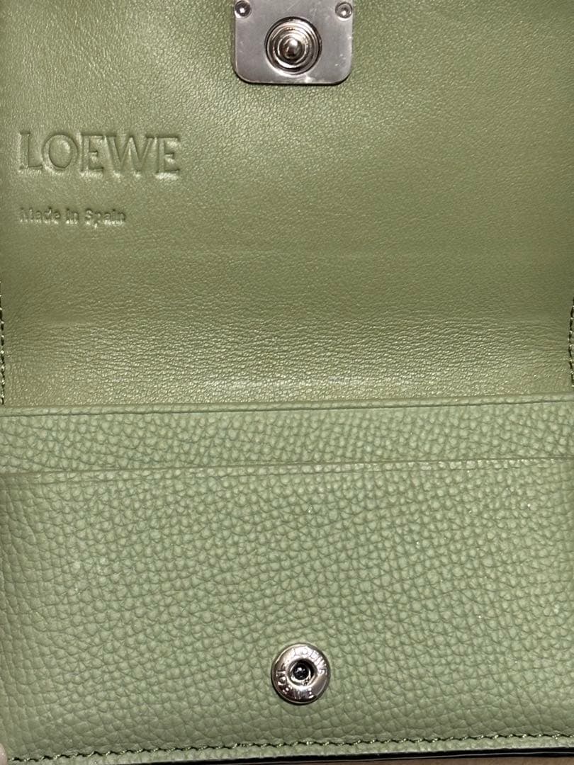 -田中-LOEWE グリーンレザー 名刺入れ