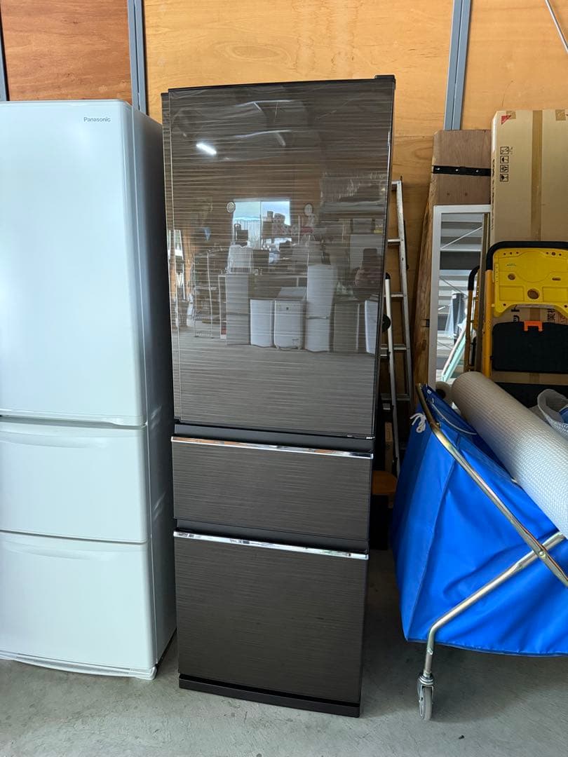 三菱　365L 3ドア冷凍冷蔵庫　2020年製　MR-CX37E 高圧洗浄済み