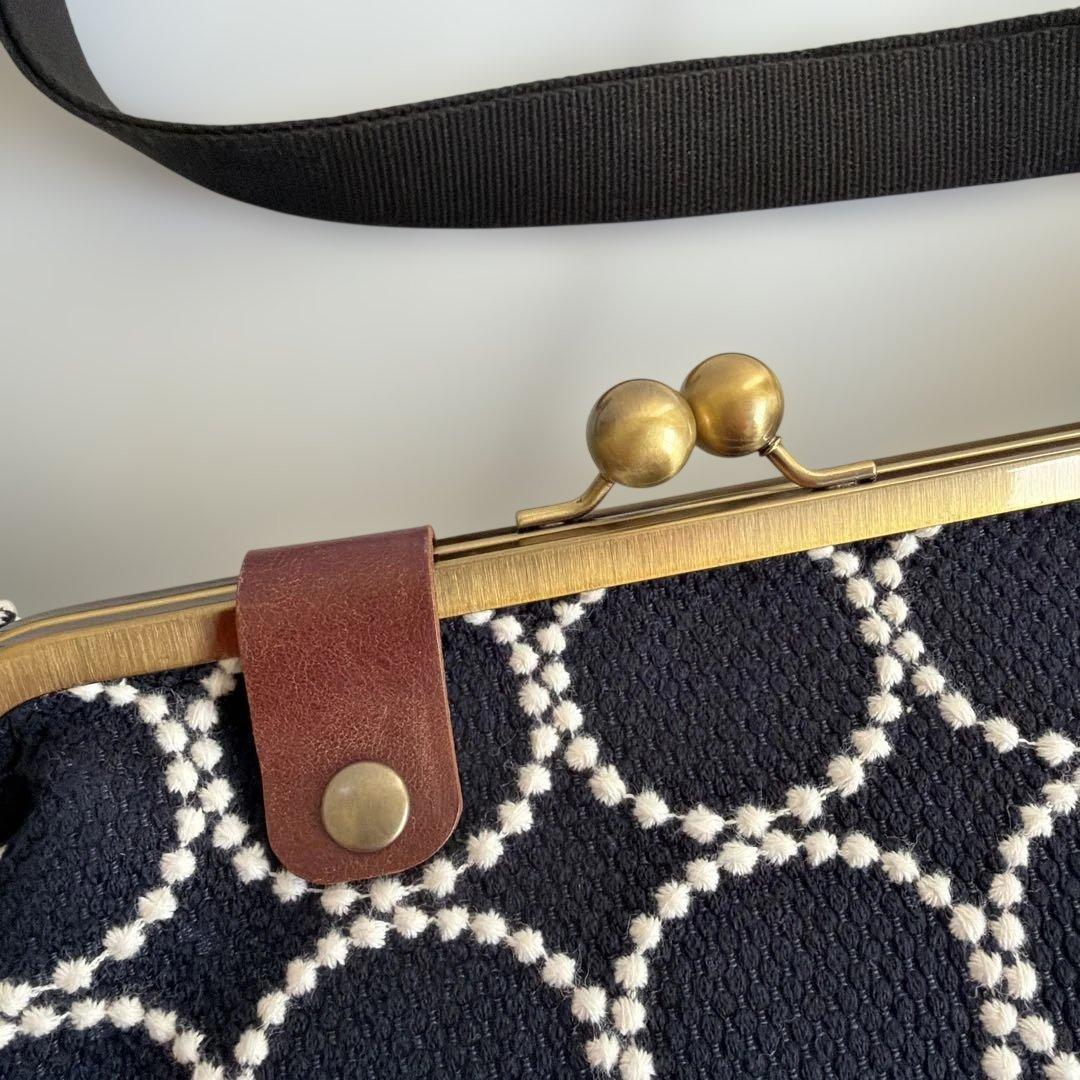 ハンドメイド minä perhonen タンバリン ボディバッグ がま口