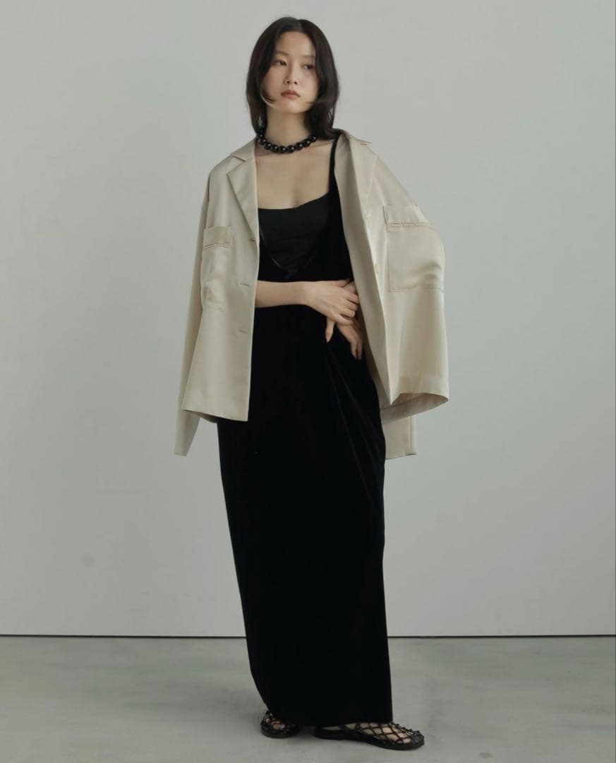 【新品】anuke Velour Uneck Onepiece ブラック　38