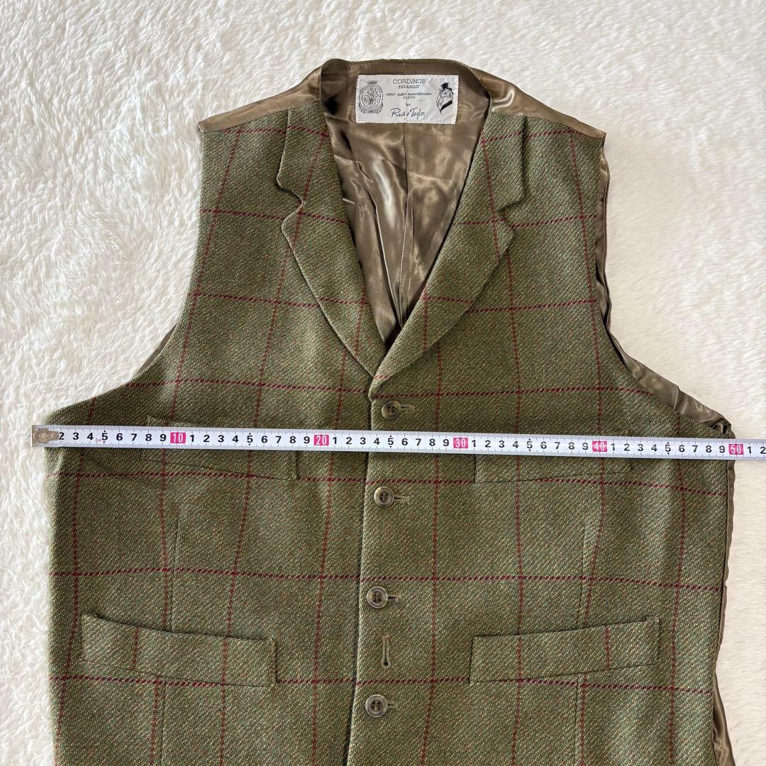 コーディングス CORDINGS 襟付きツイードジレ 150周年記念 40