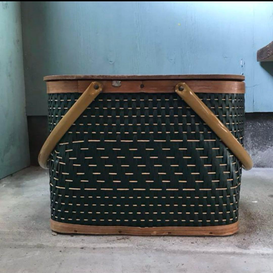 美品　Vintage picnic basket