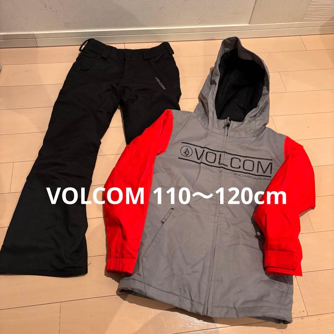 VOLCOM スキーウェア 子ども用 グレー/レッド