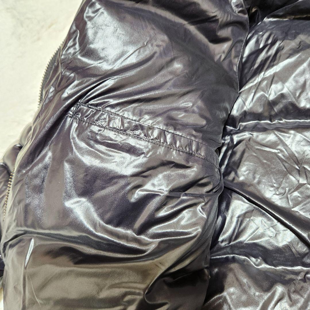 Y2K archive ダウン ダブルジップ 光沢 平成 ライダース　丈短