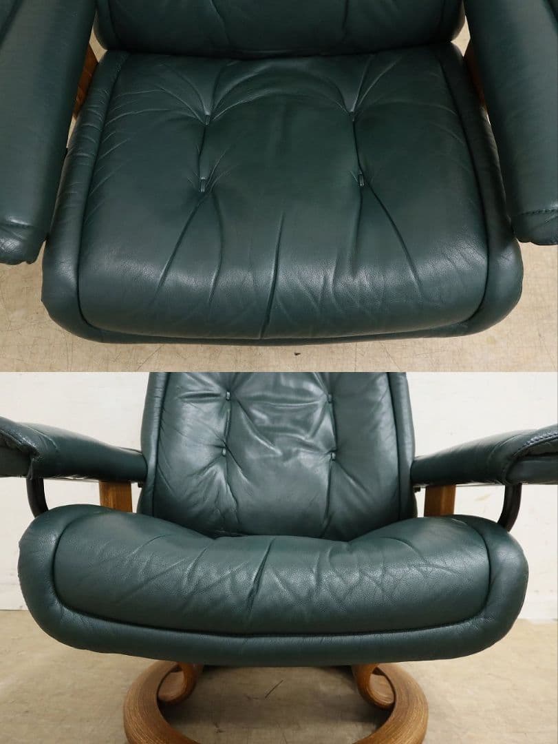 EKORNES エコーネス【プリンス】リクライニングチェア＆オットマン・本革