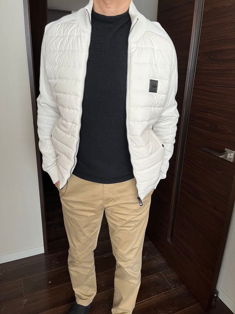BOSS パデッドジャケット　アイボリー M