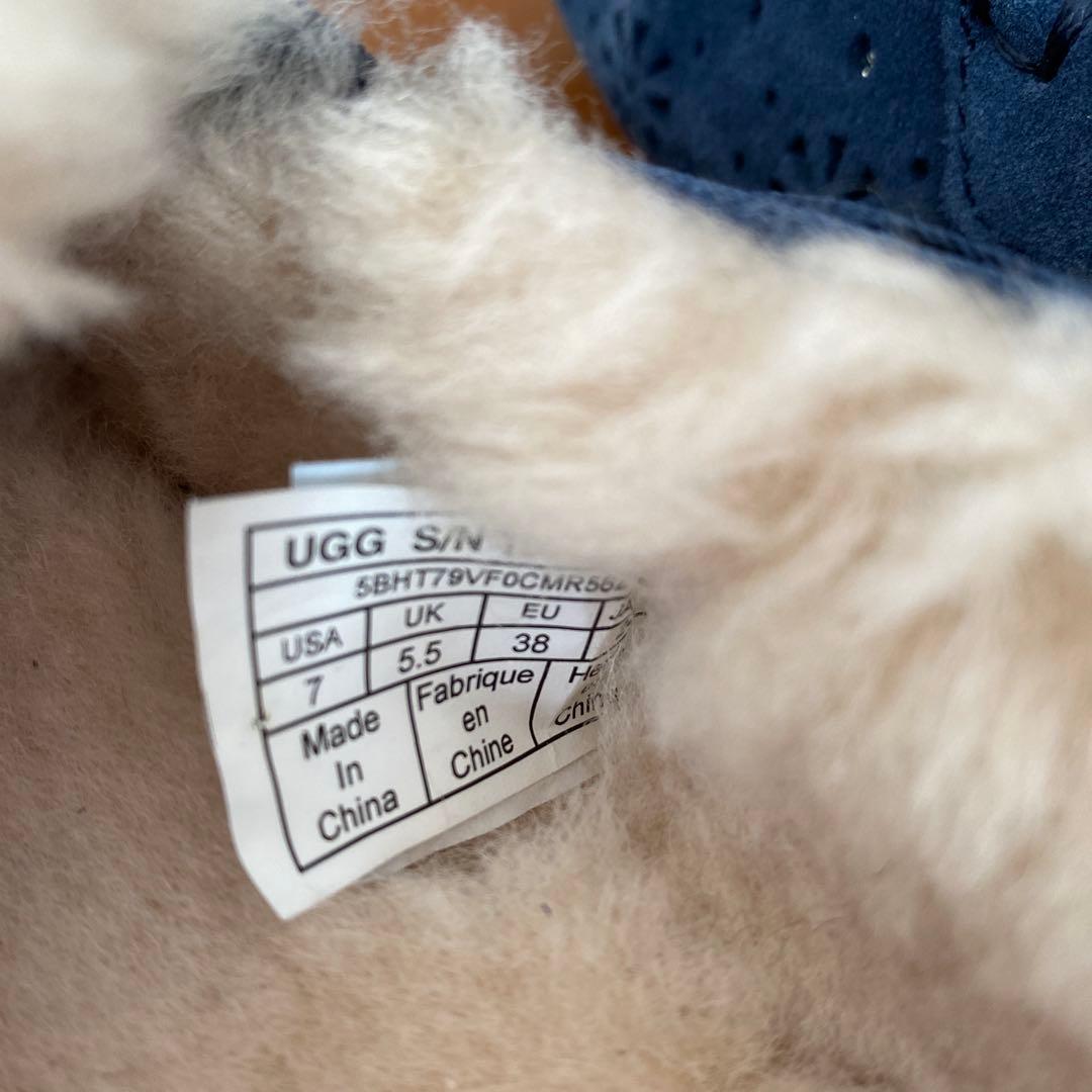 UGG モカシン 24 ネイビー