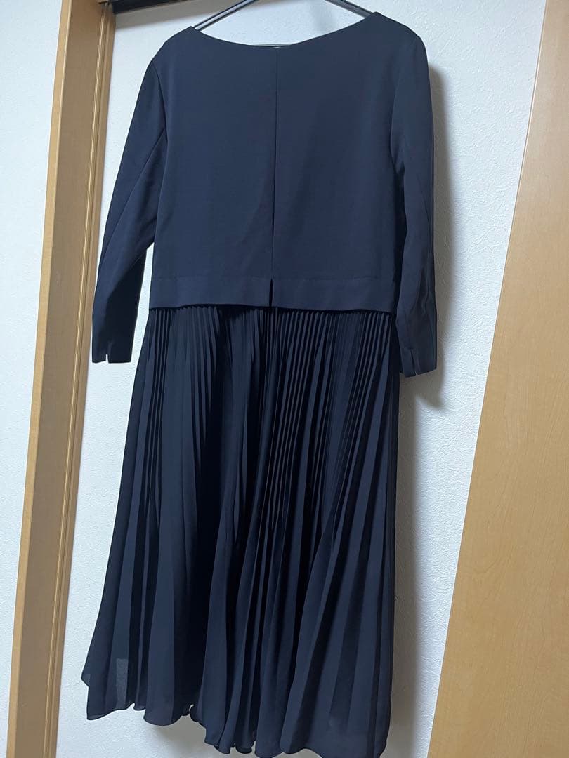 組曲　 【洗える】ジャージコンビプリーツ ワンピース セレモニー