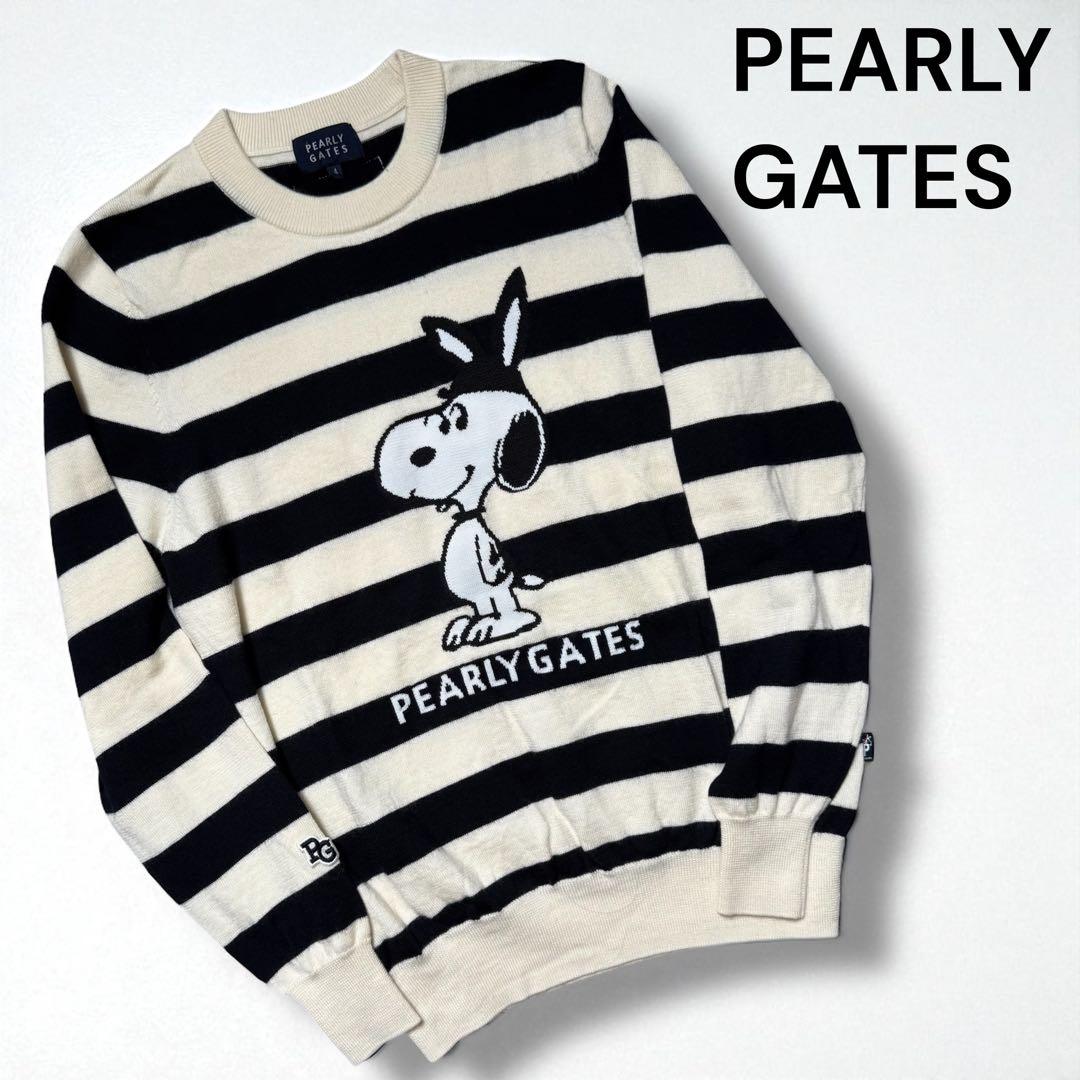 極美品　PEARLY GATES スヌーピー セーター サイズ4 PEANUTS
