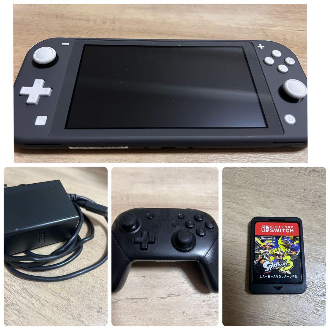 Nintendo Switch Lite グレー 本体 + スプラトゥーン3 他