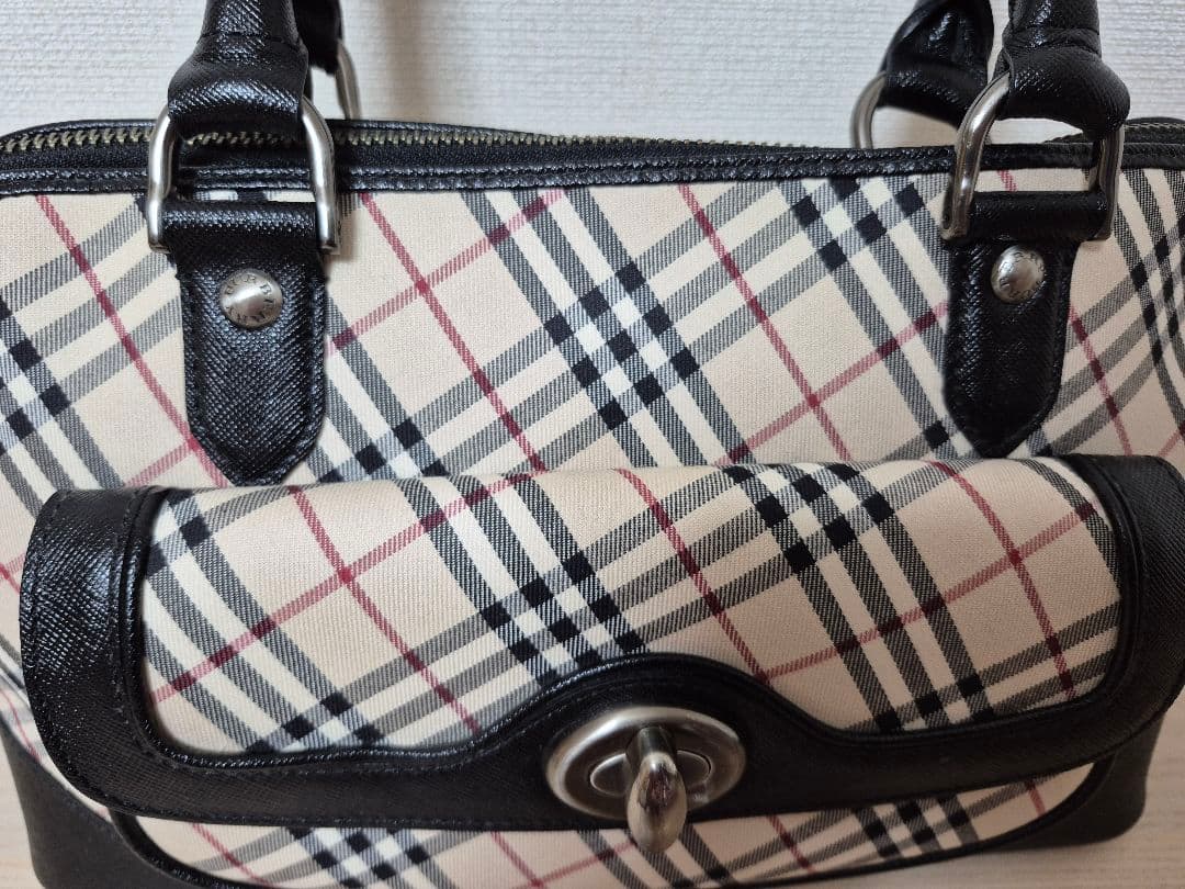 バーバリー　ノバチェックハンドバッグ　ミニボストン　西川ヴィンテージ品